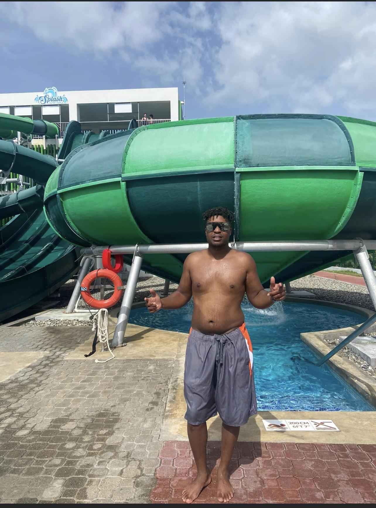 I was the slide king at the Riu Jamaica resort!!! Crown me 👑