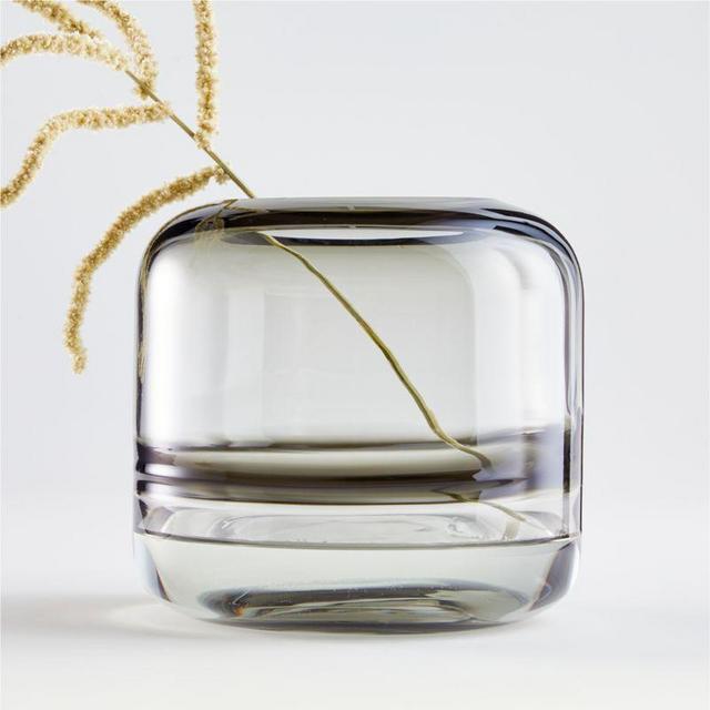 Daydream Black Swirl Small Glass Vase
