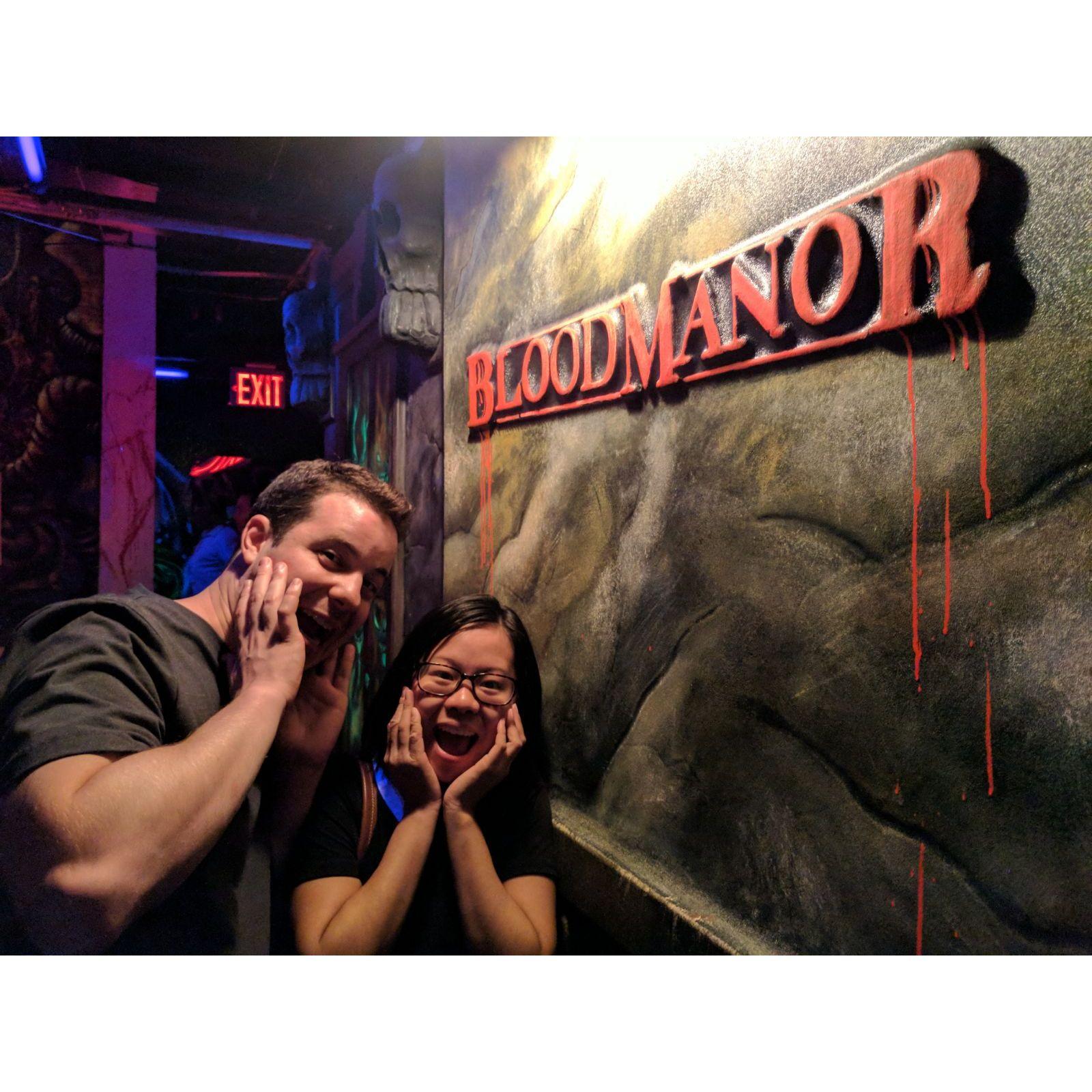 Over the years Scott became less of a scaredy pants and now gets excited about haunted houses.