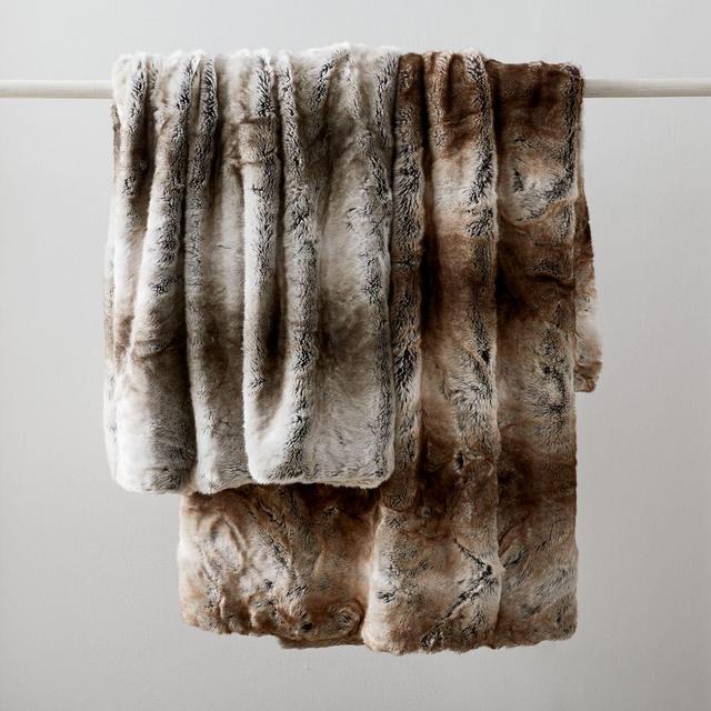 Faux Fur Ombre Throw