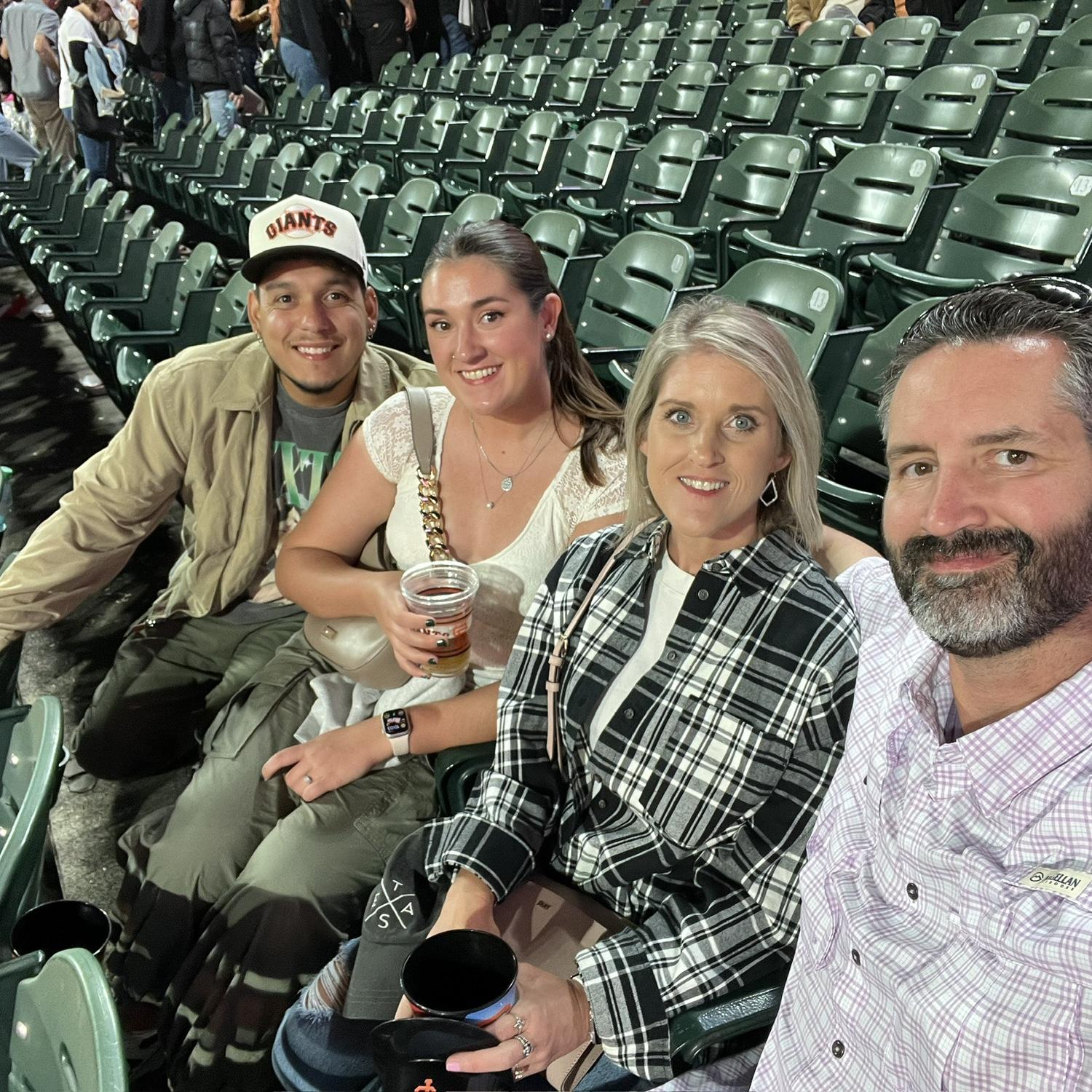 San Francisco Giants Game with Haley's parents