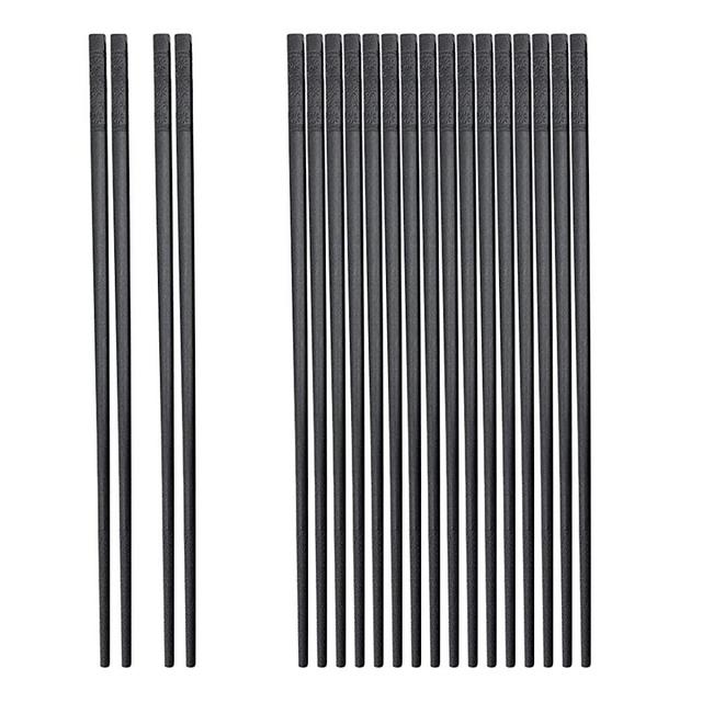 10 Pairs of Fiberglass Chopsticks, 9.5 Inch Reusable Chopsticks, Dishwasher Safe Non-slip Korean Chopsticks for Food