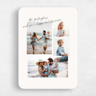 Beige Rounded Holiday Card - Anjou