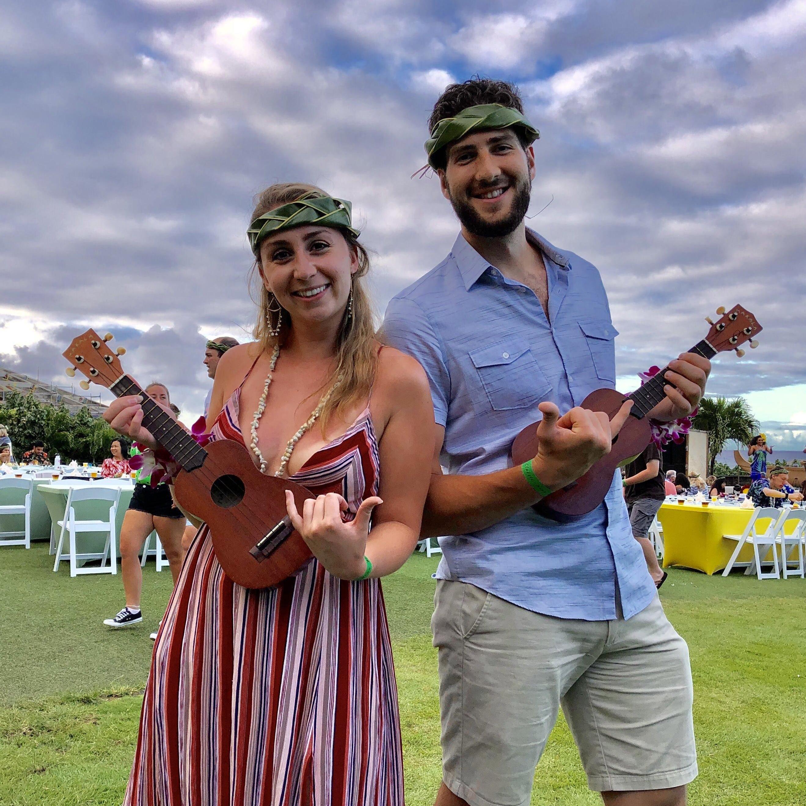 We fit right in at the luau in Hawaii. April 2019