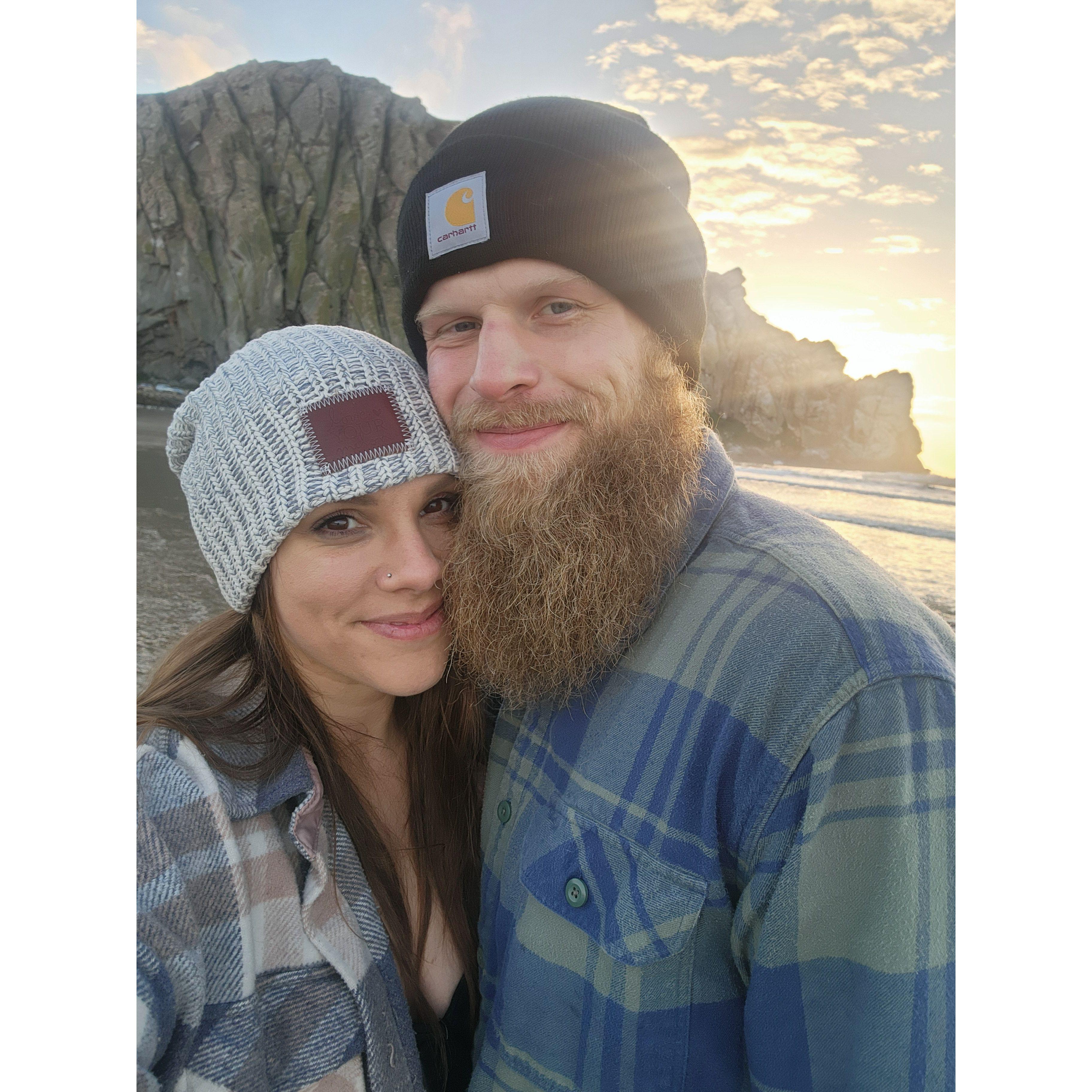 Nathan's first time in Morro Bay. He would propose almost a year later a few miles from here!
