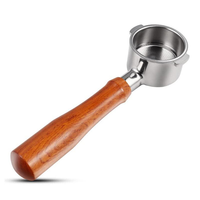 CAPFEI 51mm Bottomless Portafilter 2 Ears Compatible with De'Longhi Stilosa EC260BK | Wooden Handle