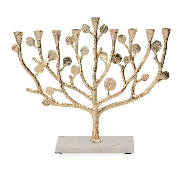 Michael AramBotanical Leaf Gold Menorah
