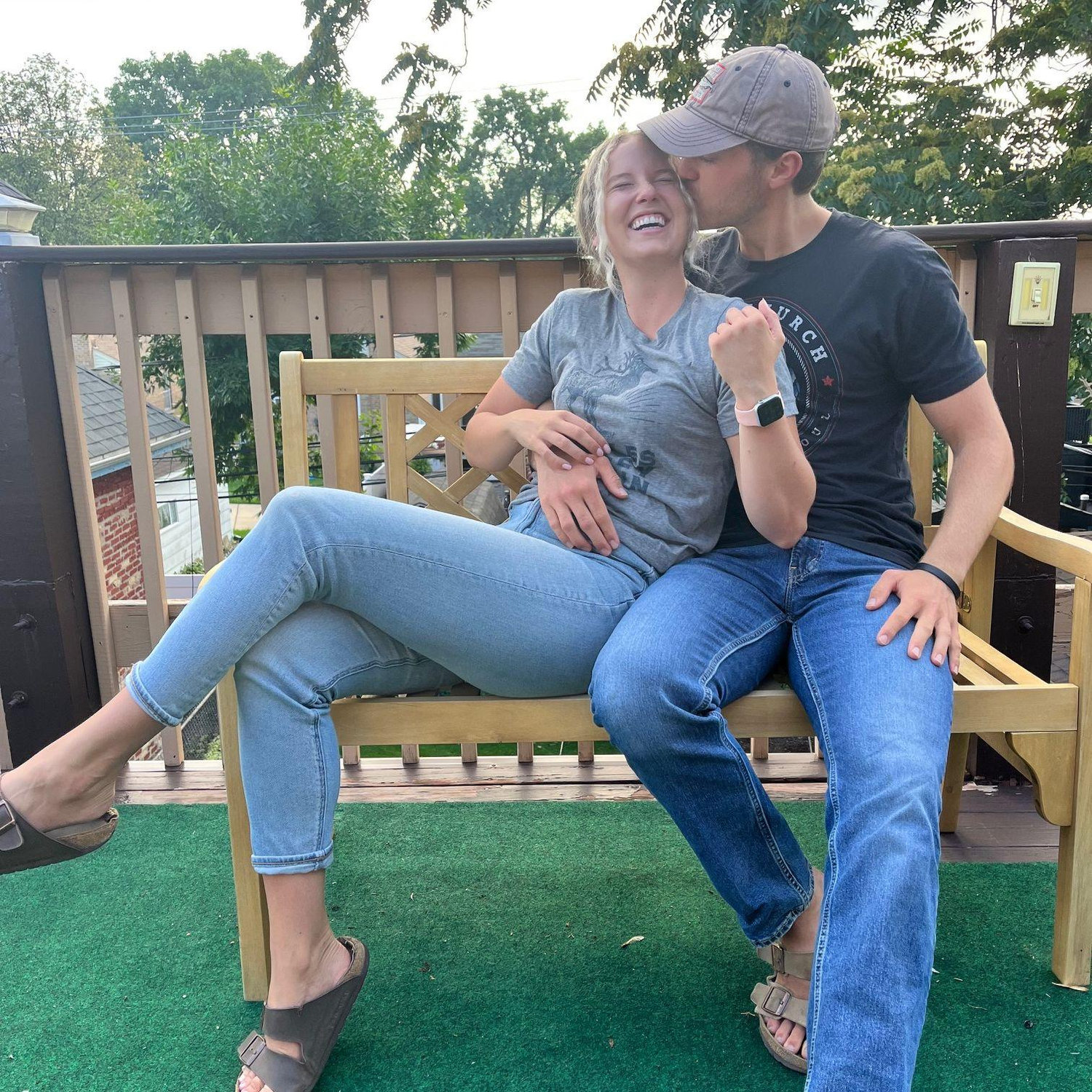 Birkenstocks and jeans are a good indicator of warm weather to come. Chicago (2023)