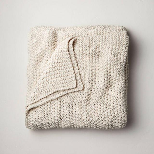 Chunky Knit Bed Blanket - Casaluna™- Full/Queen