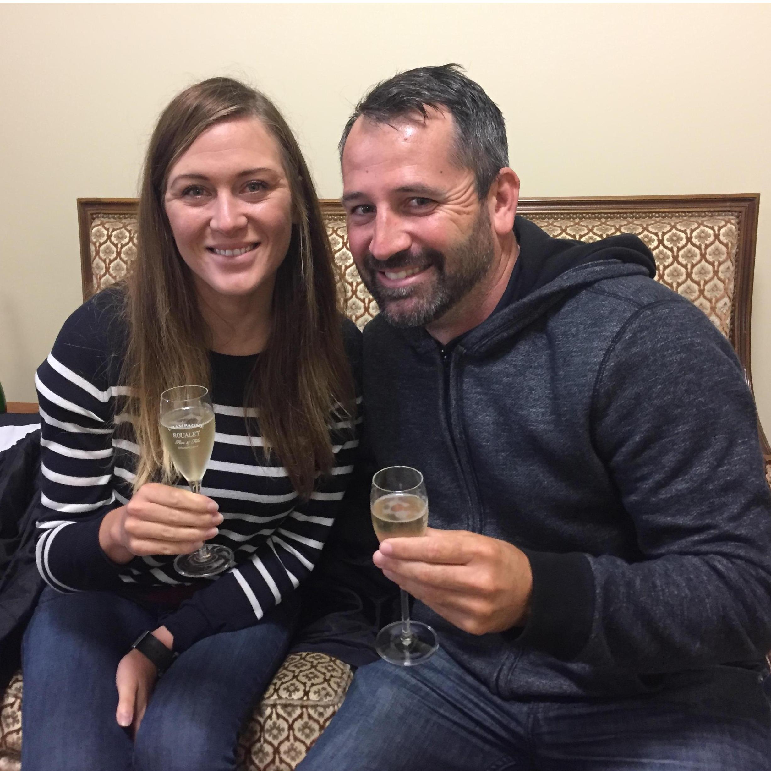 Toasting to our new adventure!