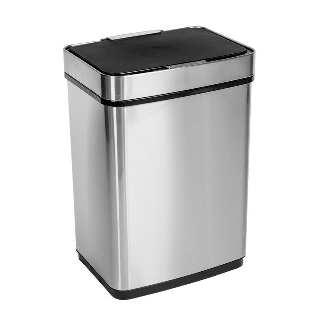 Honey Can Do 50L Stainless Steel Trash Can with Motion Sensor and Soft Close