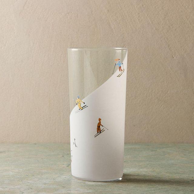 Holiday Skiers,​ Glassware, Highball, Multi, Set of 4