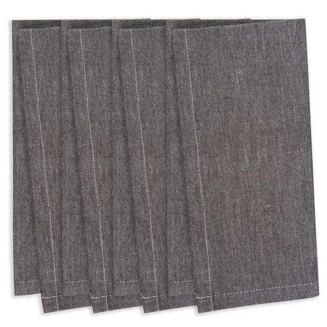 Chambray Napkins in Black (Set of 4)