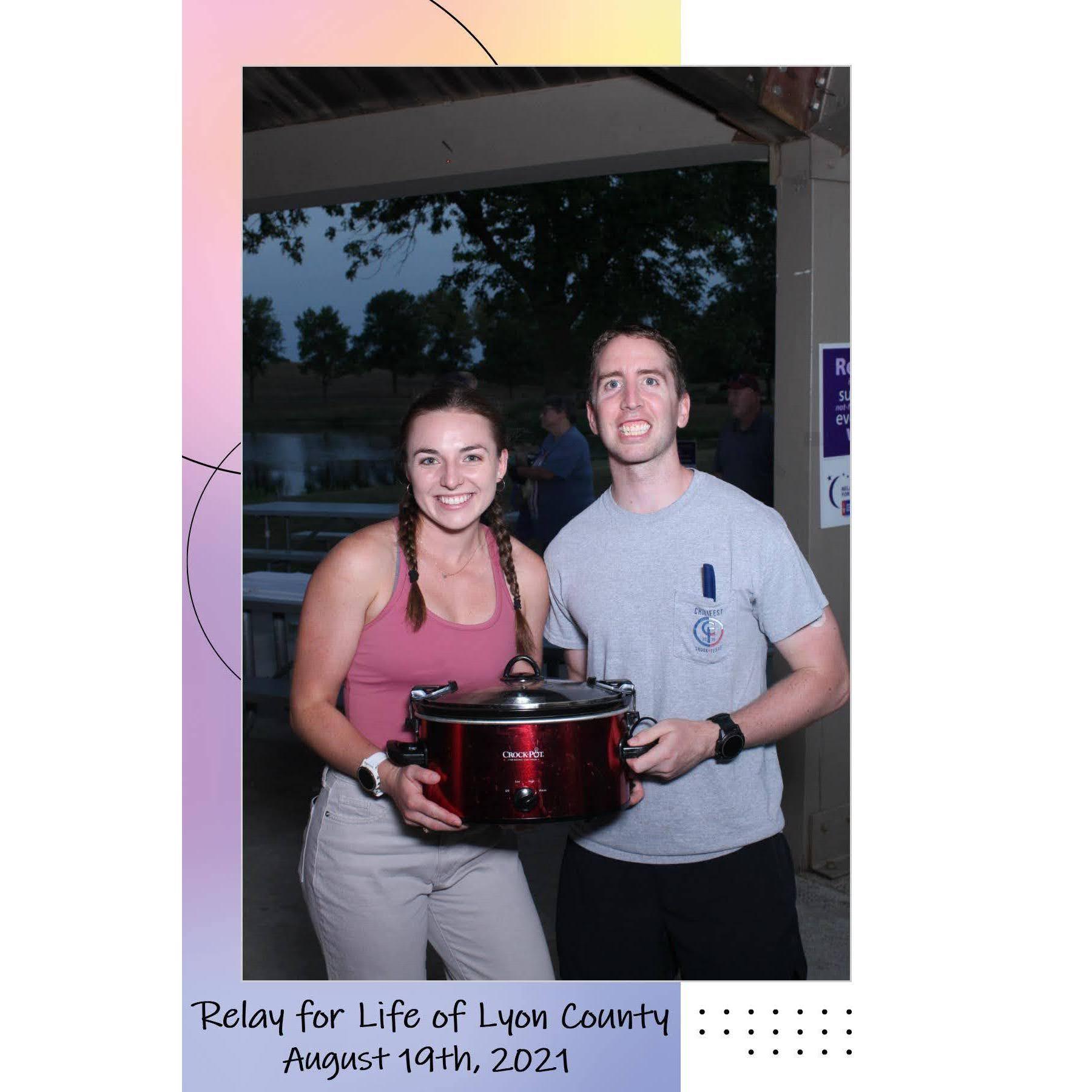 Second place chili at the Relay for Life