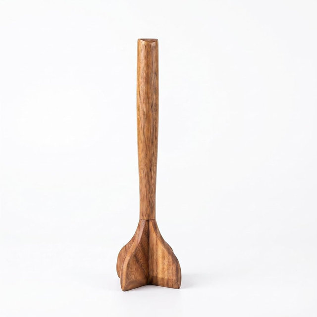 Acacia Wooden Meat Chopper for Ground Beef, Heat-Resistant Non-Scratch wood meat masher for Hamburger, Beef, Sauce and Avacado