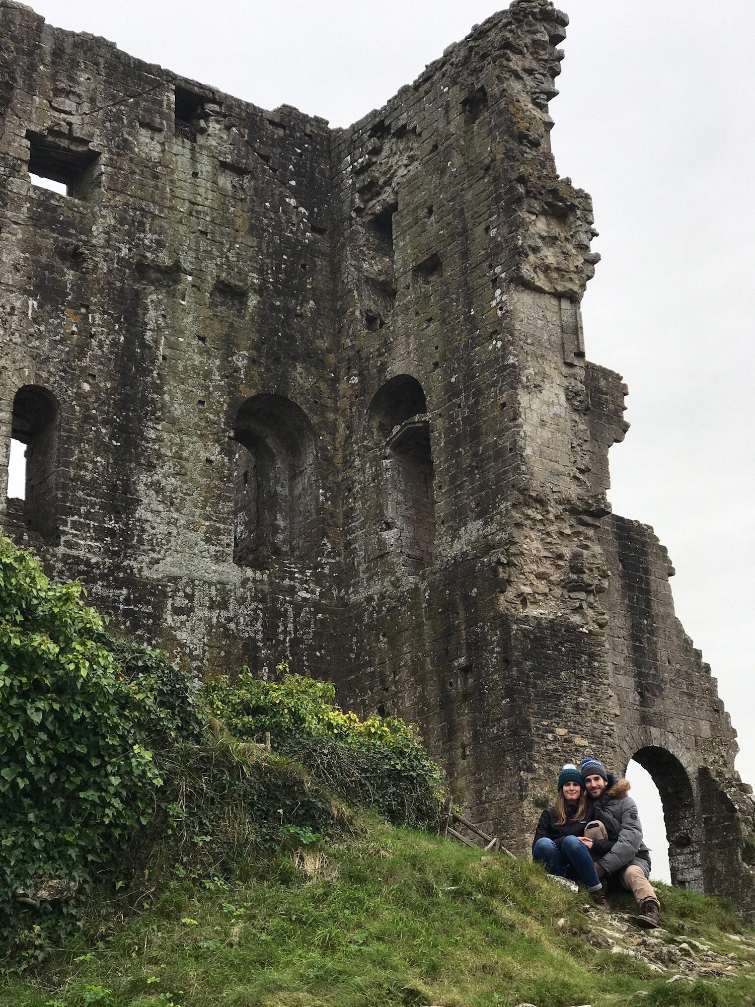 At Corfe Castle in England.