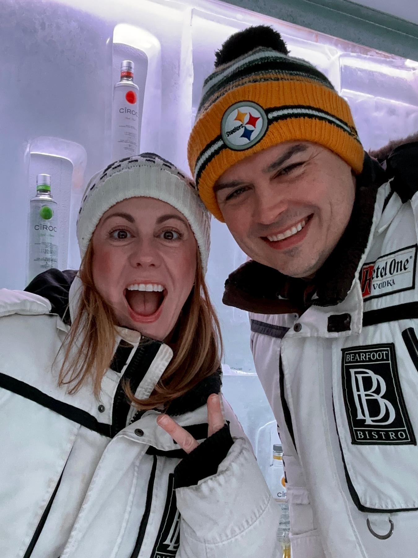 Visiting the Ketel One ice room at Whistler. February 2023.