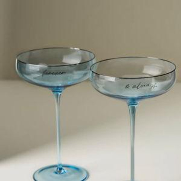 Forever & Always Coupe Glasses, Set of 2