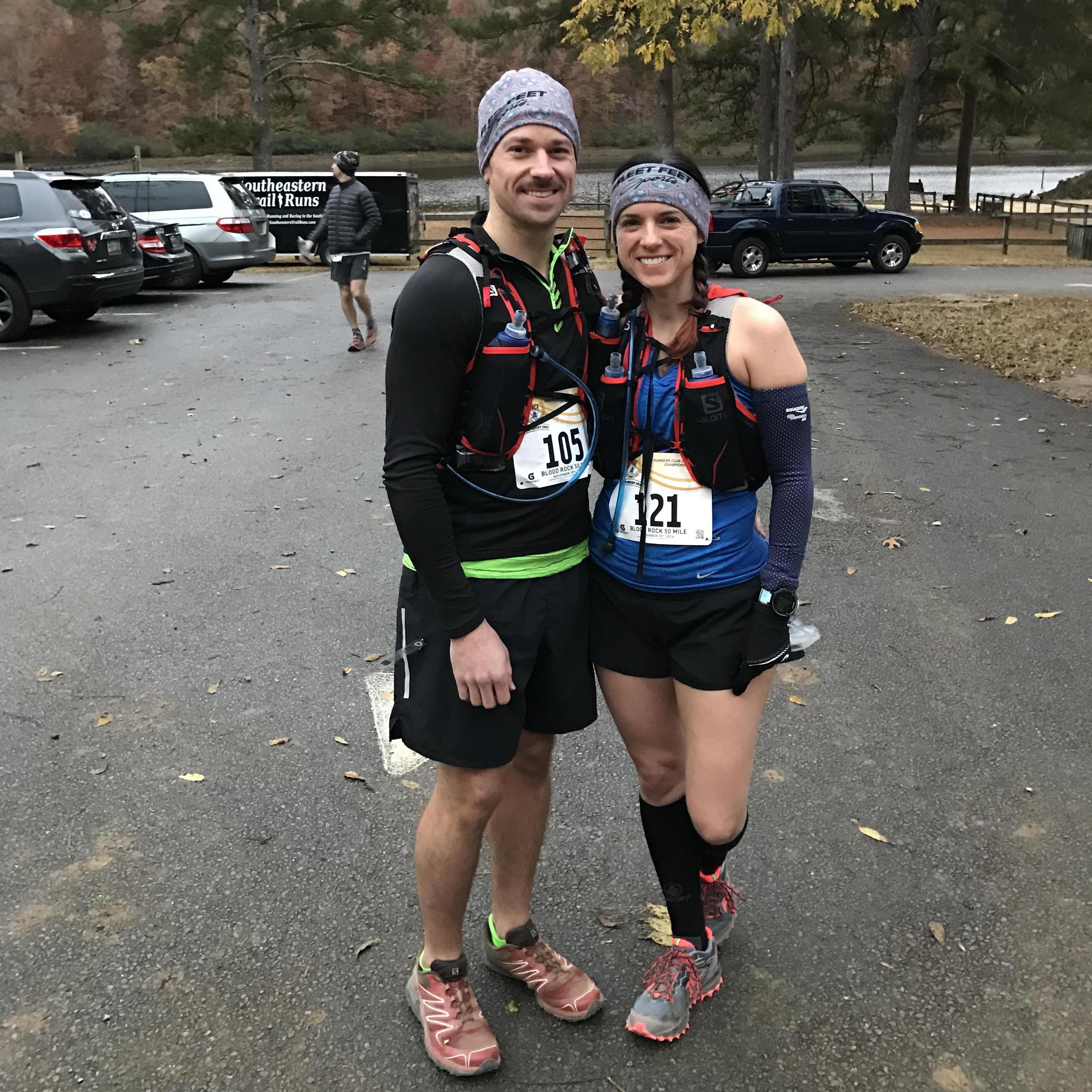 Our first 50K trail race.  Doug placed second.  Lucy was excited to finish. ;-)