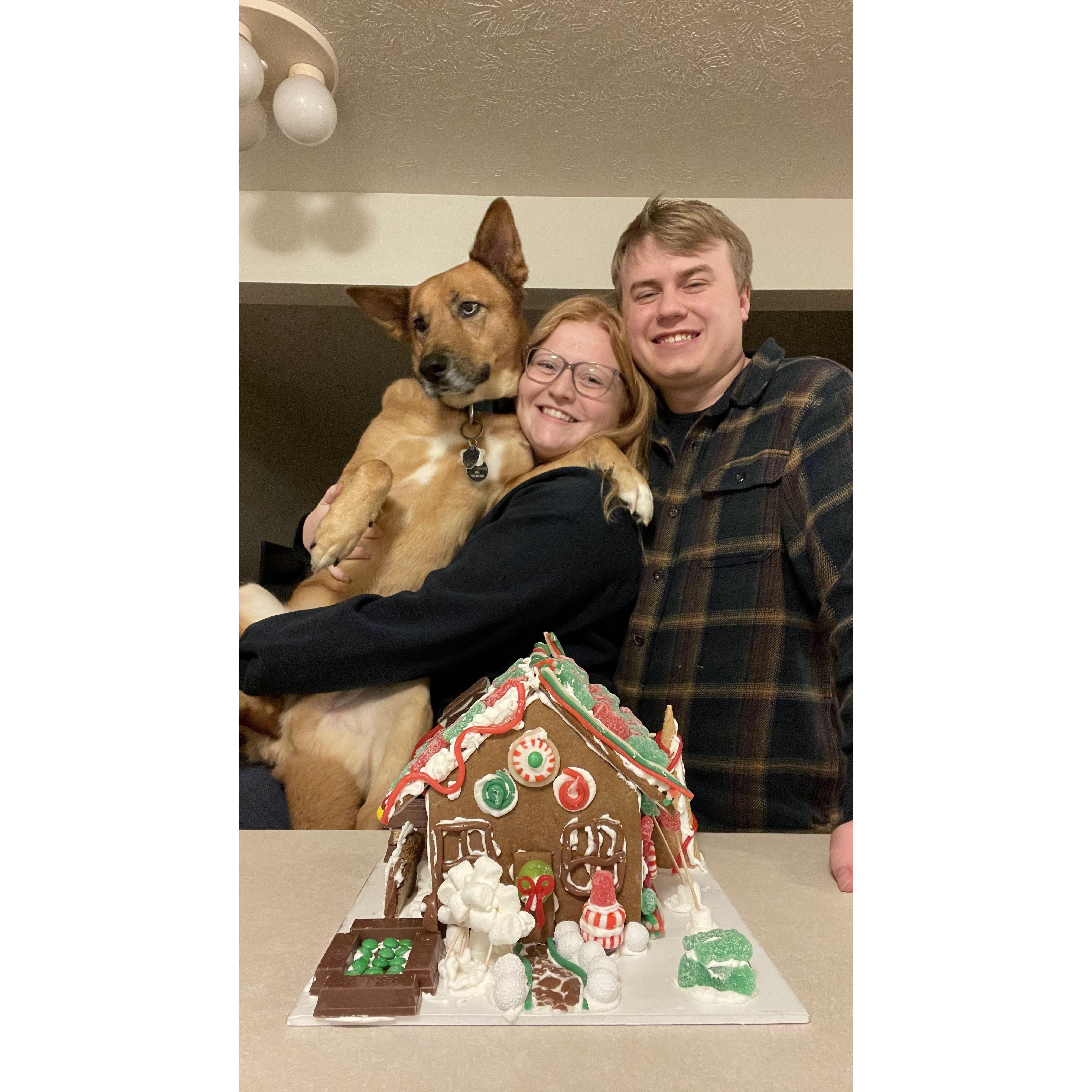 Our second annual gingerbread house