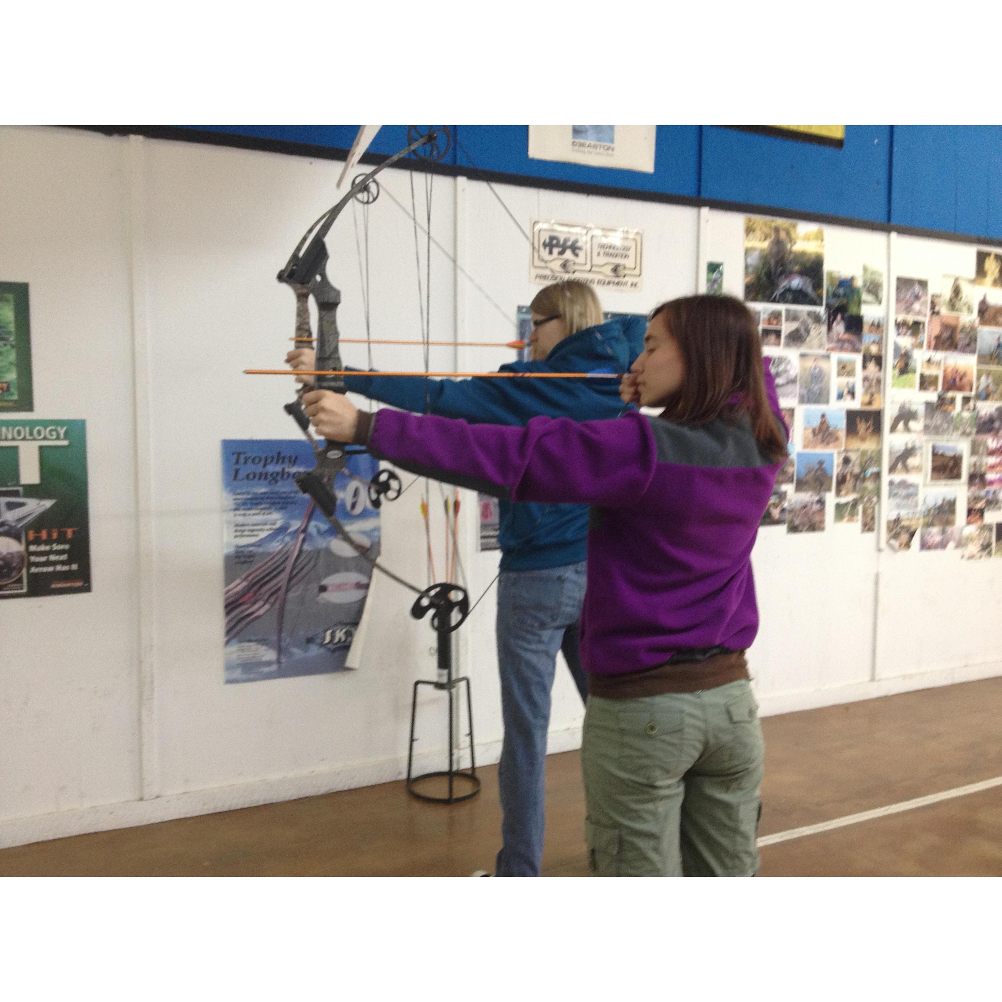 Archery Lessons. Yes, I was indeed shooting with my eyes closed... ; )
