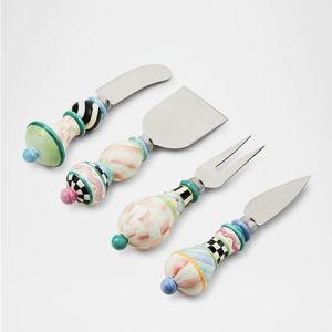 MacKenzie-Childs Rosy Meadow Cheese Spreader Set