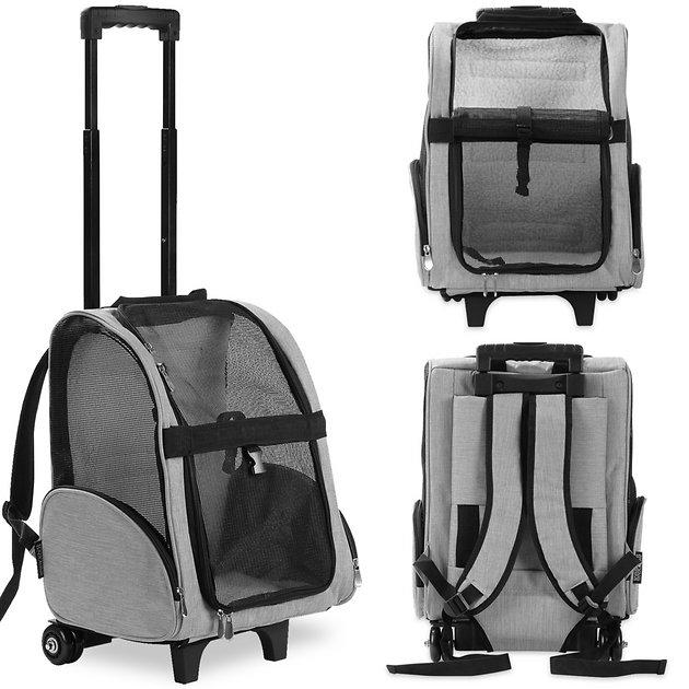 KOPEKS Deluxe Travel Cat Carrier Backpack, Grey