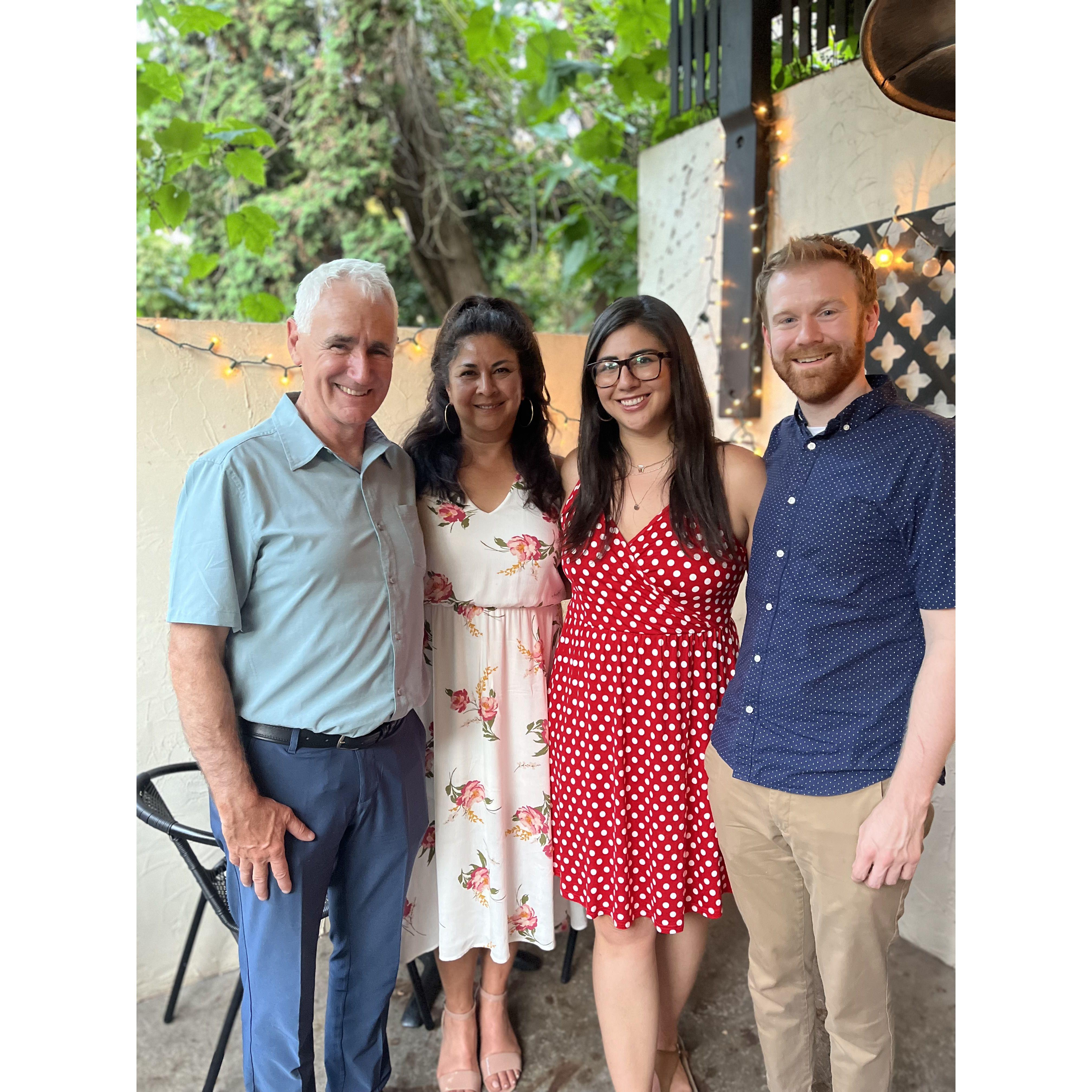 Meeting the parents on Becca's birthday