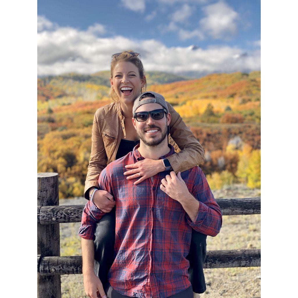 Since we did a terrible job at announcing it, we got engaged. In October. Of 2021. We took some cute photos. After all the embarrassing ones with shock and confusion about Mike being down on one knee.