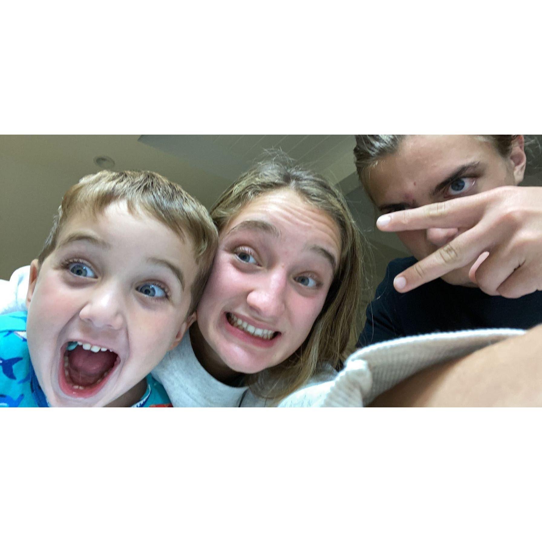 James, Levi, and I taking silly pictures. Nothing has changed!