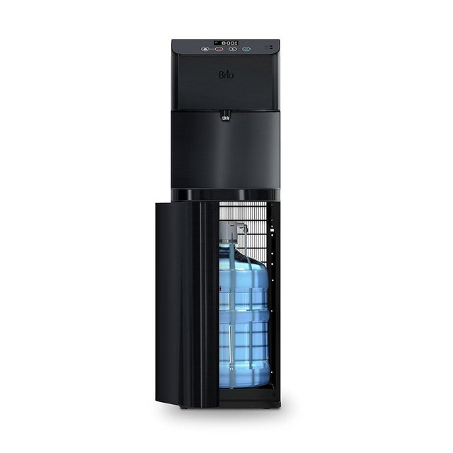 Brio Moderna Touchless Bottom Load Water Cooler Dispenser - Self-Cleaning, Motion Sensor, Tri Temp Dispense, Child Safety Lock, Holds 3 or 5 Gallon Bottles, Digital Display and LED Light