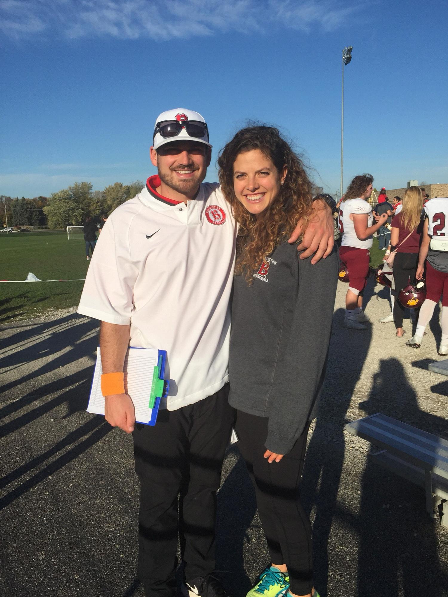 Supporting my man, Danny's first and only coaching job with Benedictine