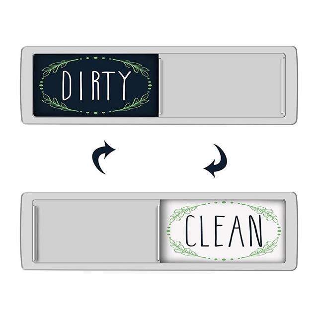 KitchenTour Dishwasher Magnet Clean Dirty Sign Strong Magnet Indicator,Non-Scratching Kitchen Dish Washer Refrigerator Magnet,Newest Design Universal Magnet with Stickers-Green
