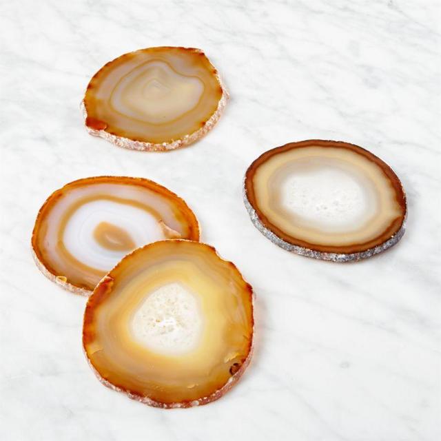 Brown Agate Coasters Set of 4