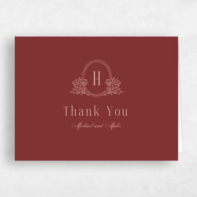 Currant Red Wedding Thank You - Anthea Landscape