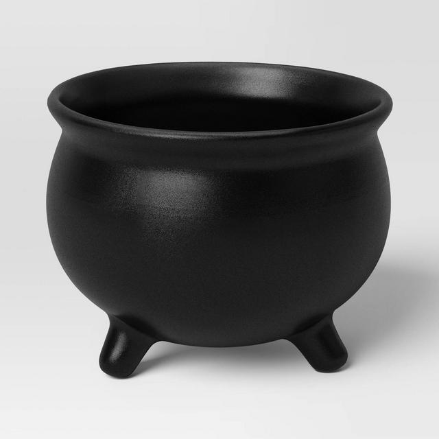 1000ml Halloween Caauldron Stoneware Candy Bowl Black - Threshold™