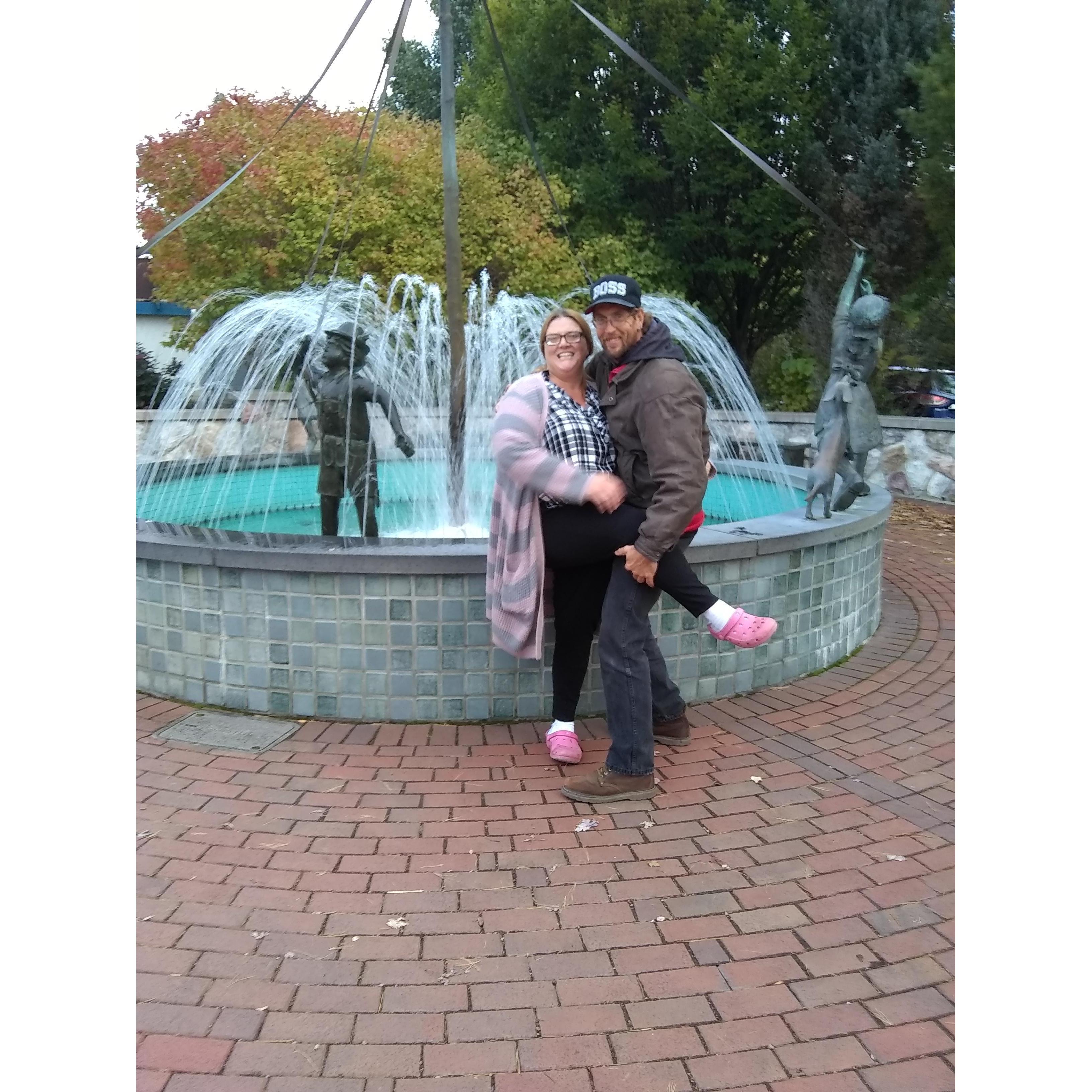 Happy couple in Frankenmuth. Just engaged!