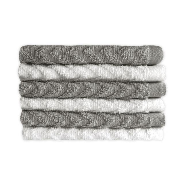 SALT™ Washcloths in Grey/White (Set of 6)