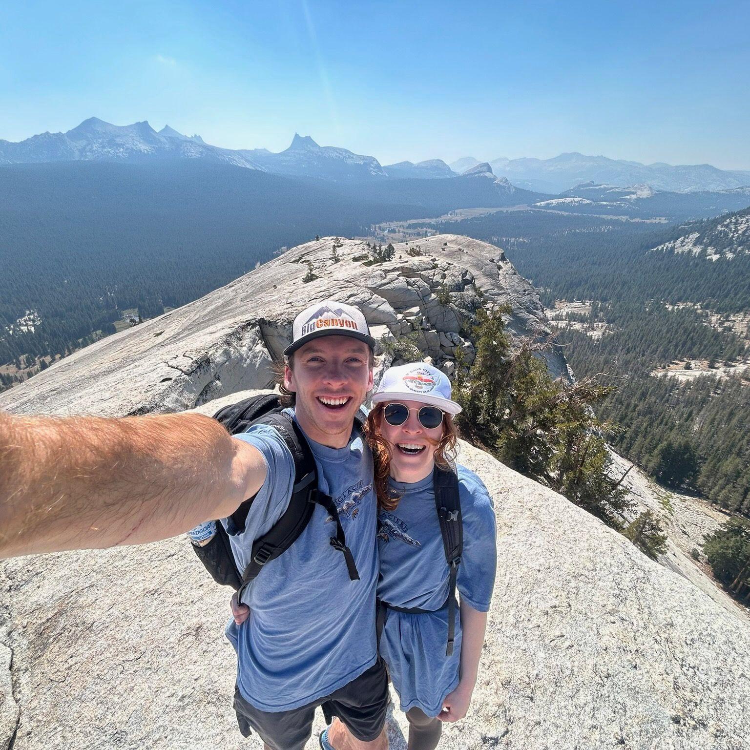 Matching Glacier shirts at Yosemite, for the bit