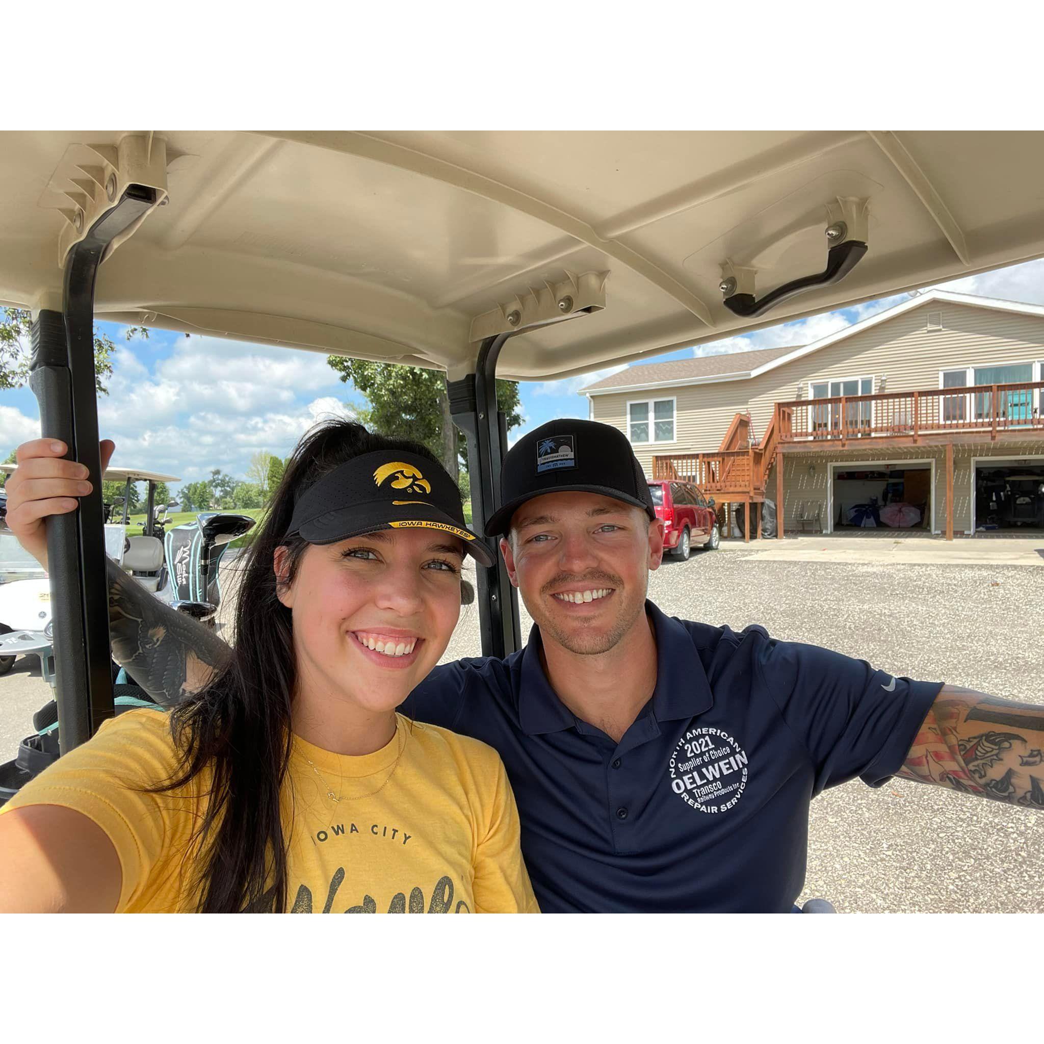 Golf tournament for Forrest's work. Super fun!