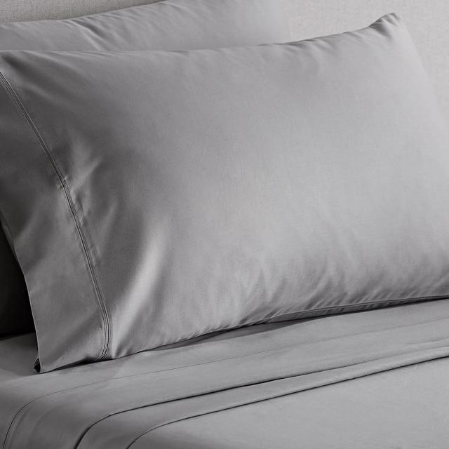 700-Thread-Count Sateen Extra Pillowcases, Set of 2, Standard, Smoke Gray