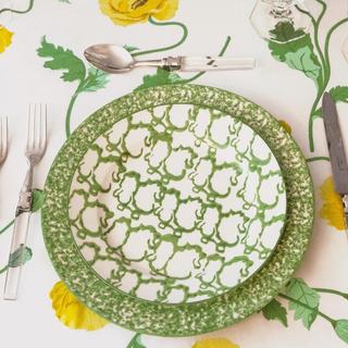 Spongeware Smoke Ring Salad Plate, Set of 4