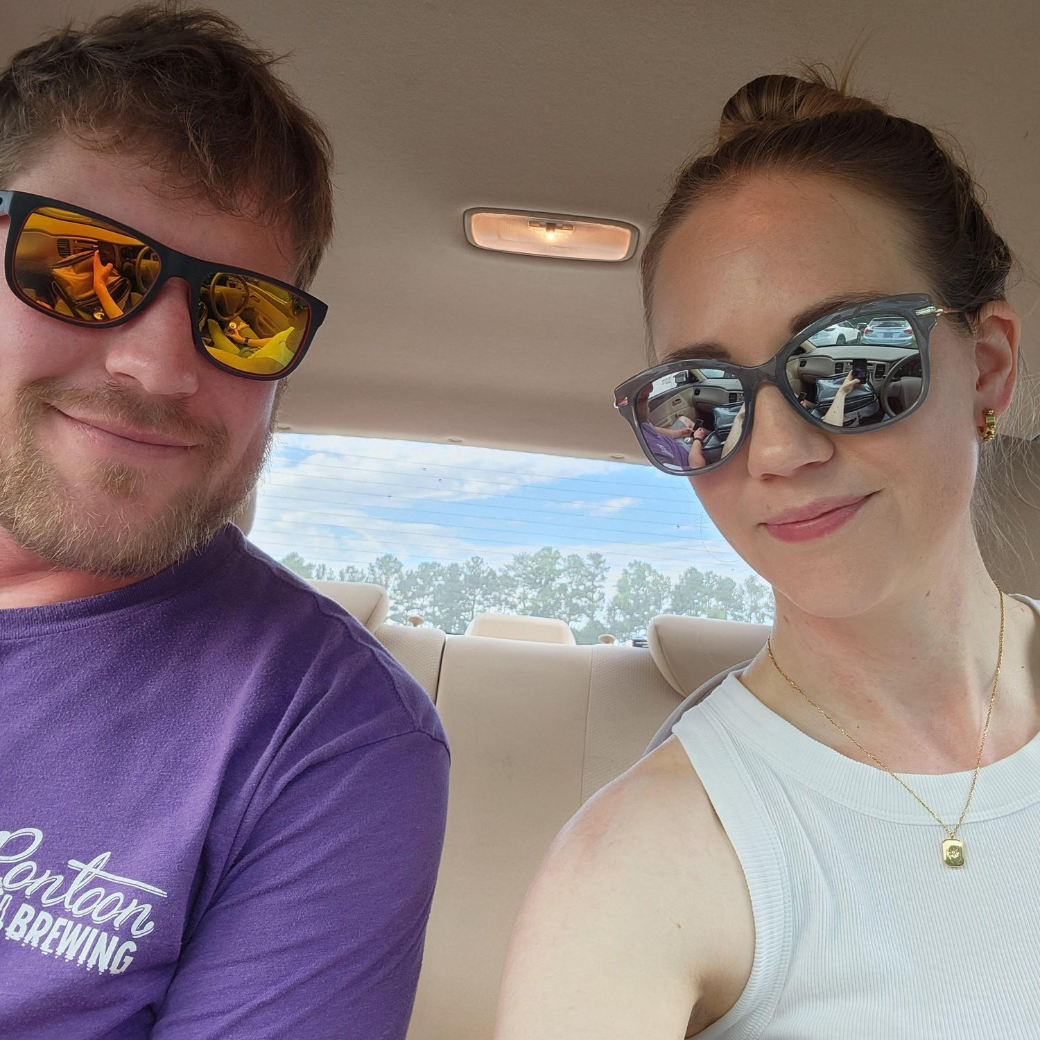 Pre-gaming in the car before a concert.