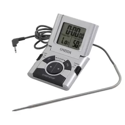 Oneida® Digital Probe Cooking Thermometer with Timer in Grey