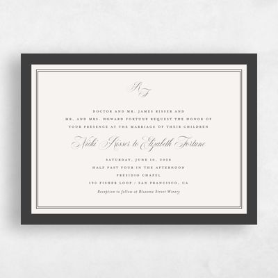 Light Oatmeal, Beige Wedding Invitation - Topaz Landscape