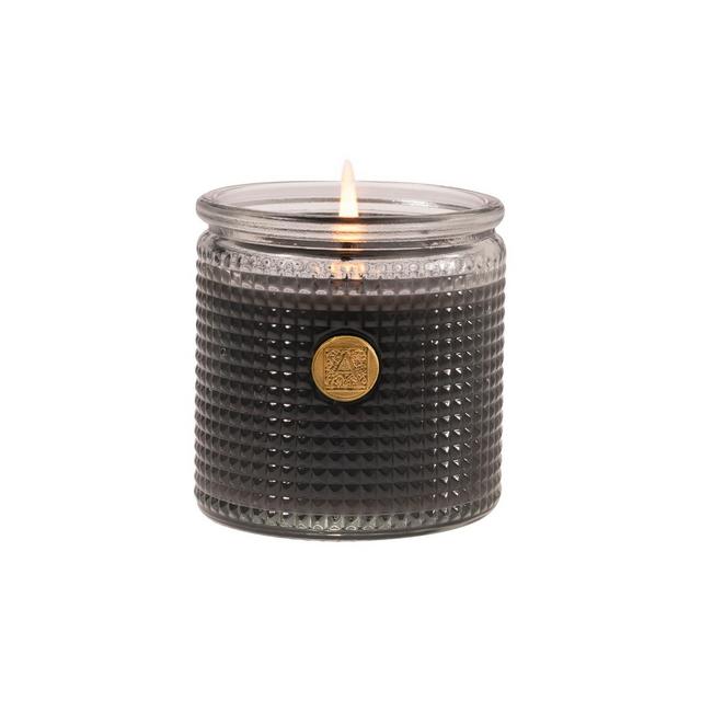 Aromatique Smoked Vanilla Santal Textured Glass Candle with Wax