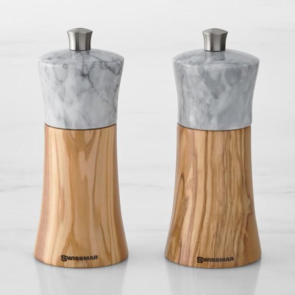 Olivewood & Marble Salt & Pepper Mills