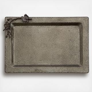 Orchid Glass Serving Tray