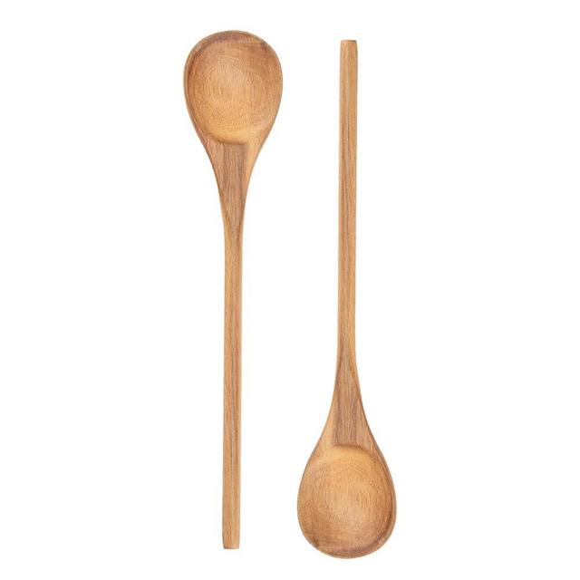 Wooden Spoons for Cooking, MZROO Wooden Spoon 12.5 Inch Long Handle Wooden Cooking Spoon Mixing spoons Tasting Spoons for Nonstick Cookware