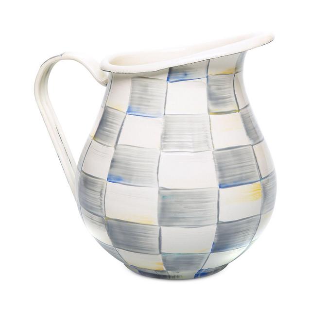 Mackenzie-Childs Sterling Check Enamel Pitcher